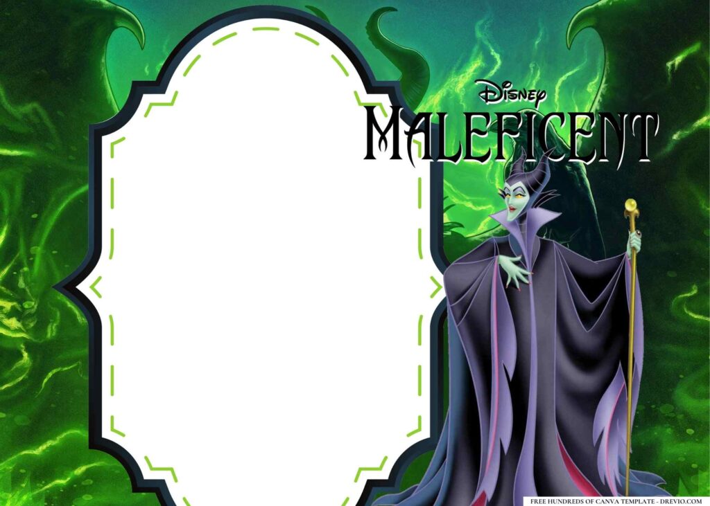FREE Maleficent Birthday Canva Templates 18
