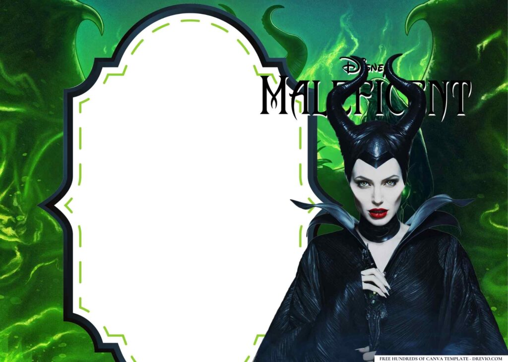 FREE Maleficent Birthday Canva Templates 2