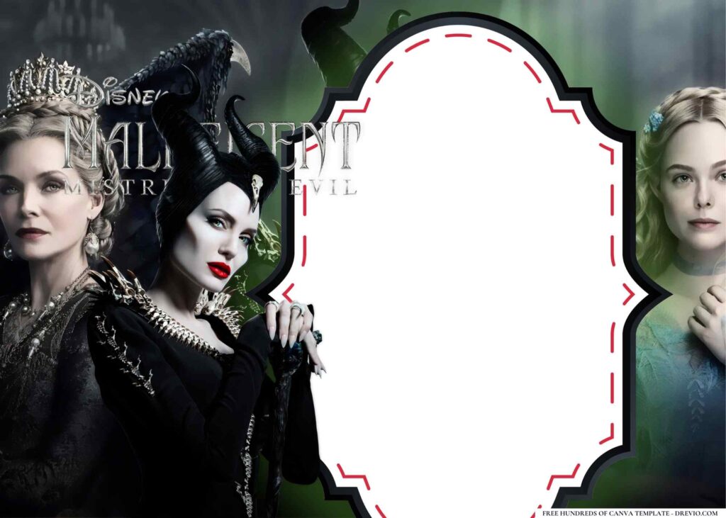 FREE Maleficent Mistress of Evil Birthday Canva Templates 2