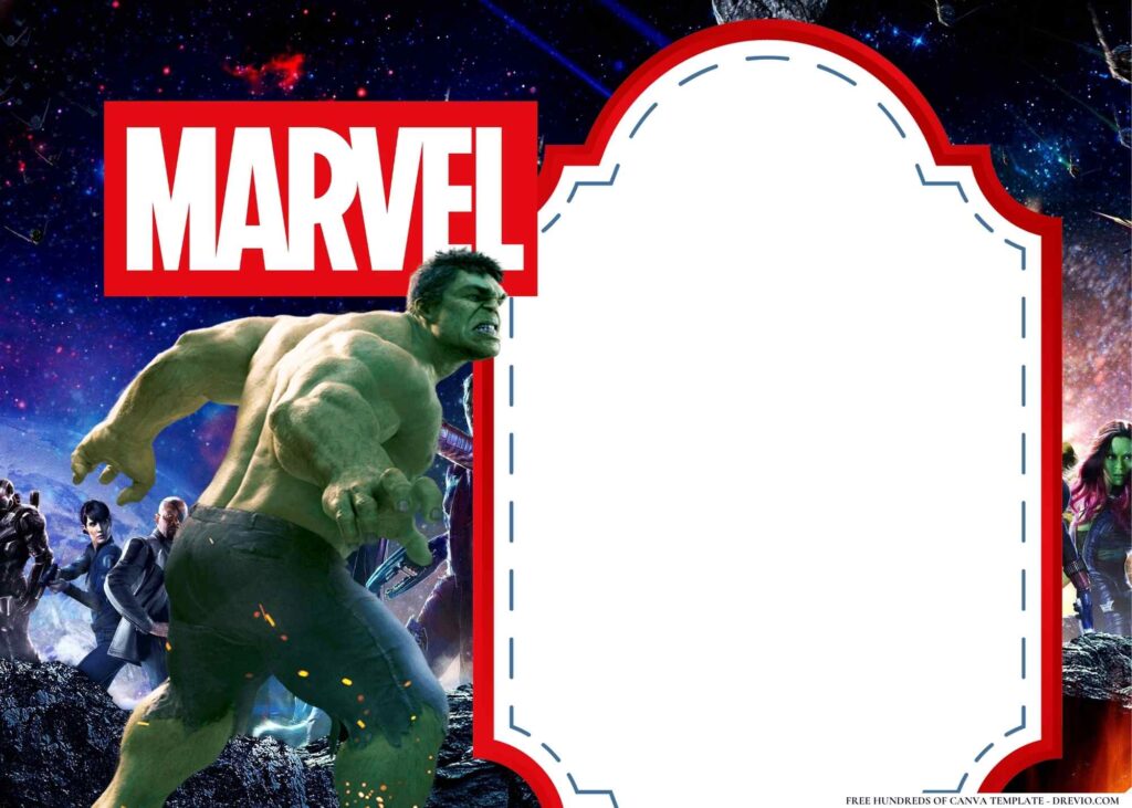 FREE Marvel Birthday Canva Templates 22