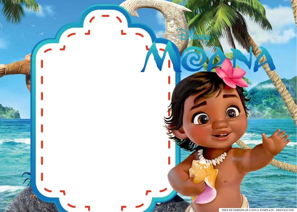 FREE Moana Birthday Canva Templates 14