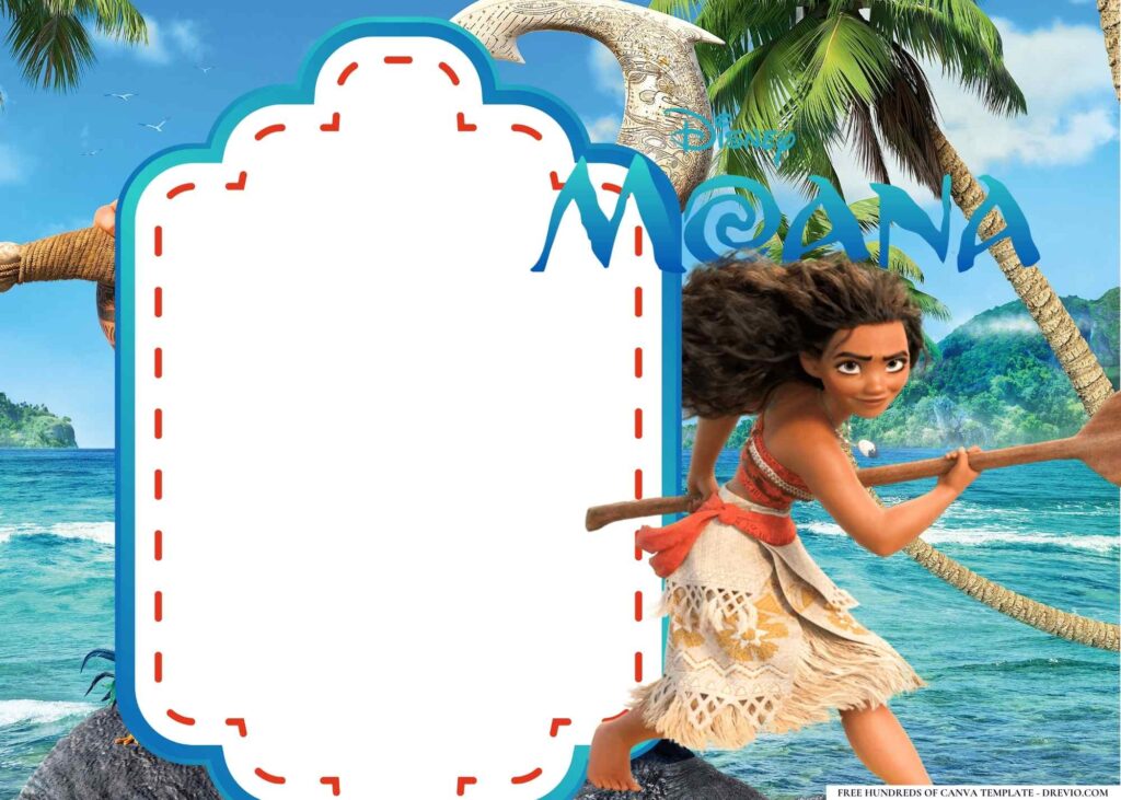 FREE Moana Birthday Canva Templates 2