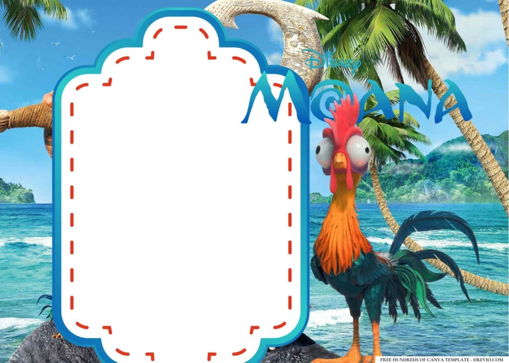 FREE Moana Birthday Canva Templates 6