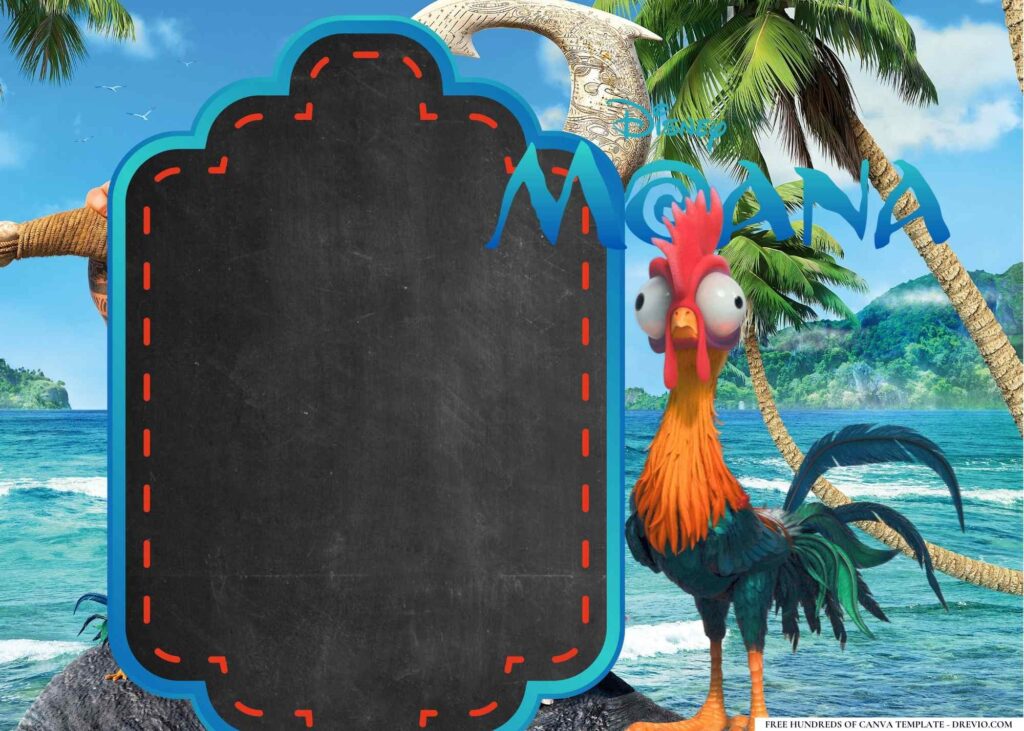 FREE Moana Birthday Canva Templates 8