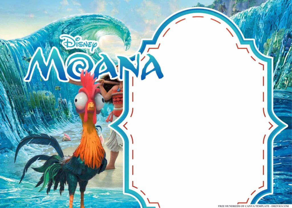 FREE Moana Island Birthday Canva Templates 10