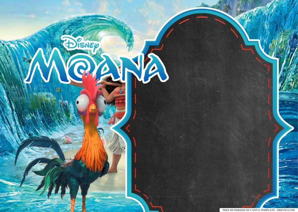 FREE Moana Island Birthday Canva Templates 12
