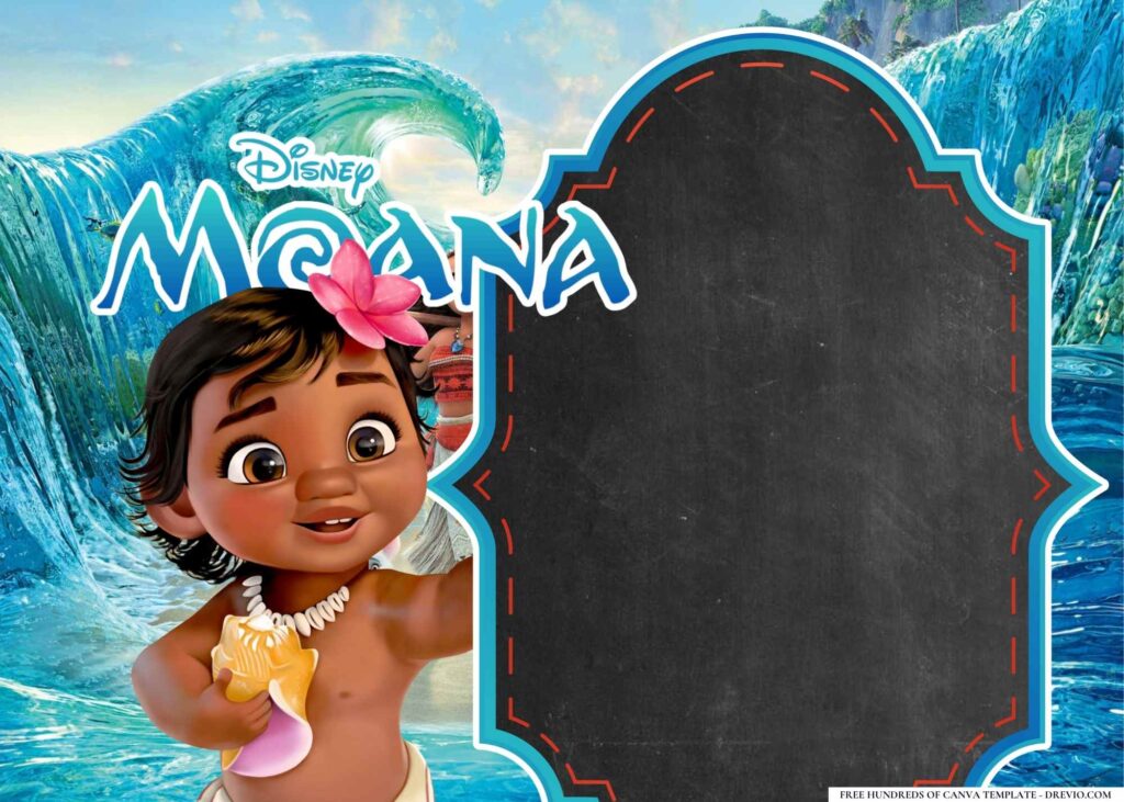 FREE Moana Island Birthday Canva Templates 20