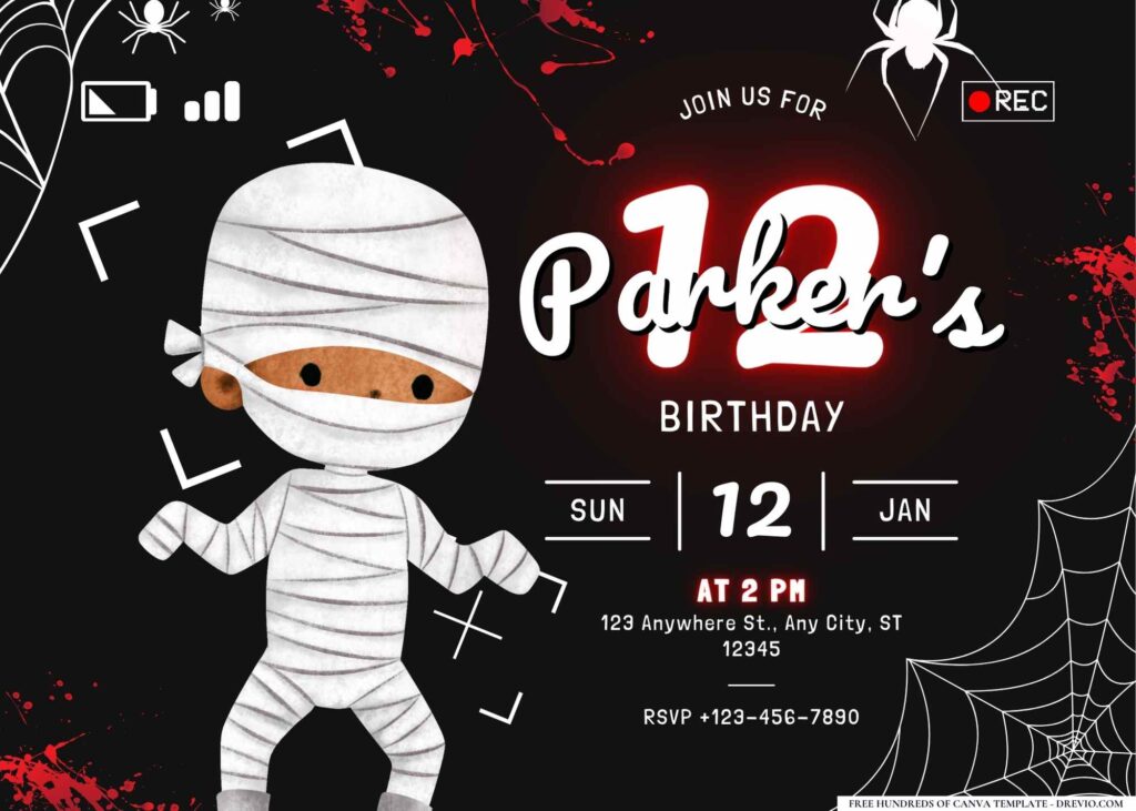 FREE Editable Murder Mystery Party Birthday Invitation