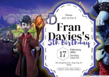 FREE Editable Onward Birthday Invitation