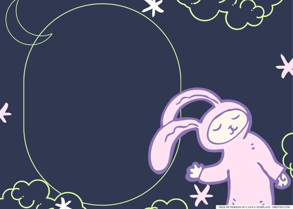 FREE Pajama party Birthday Canva Templates 10