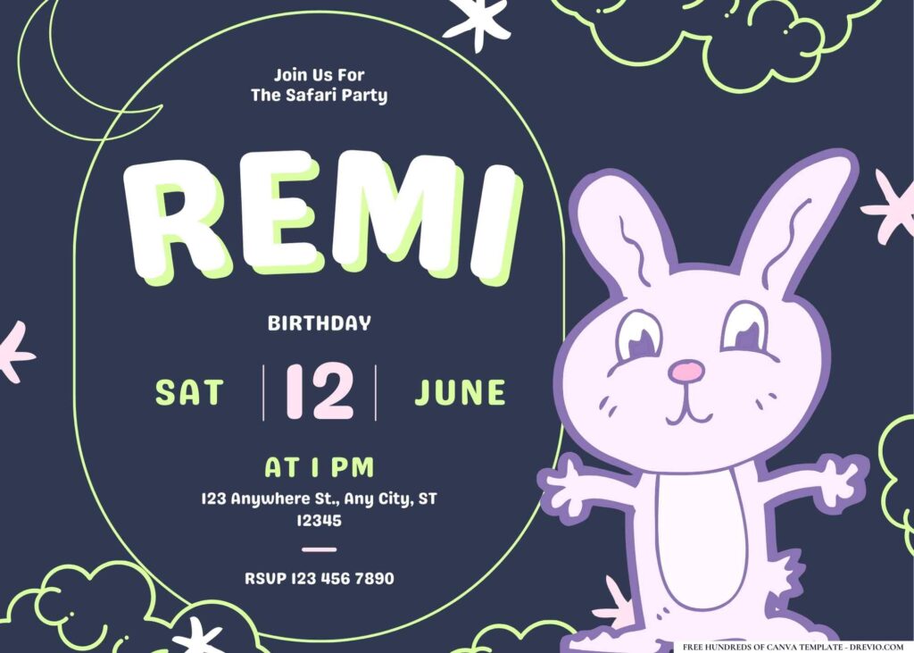 FREE Editable Pajama Party Birthday Invitation