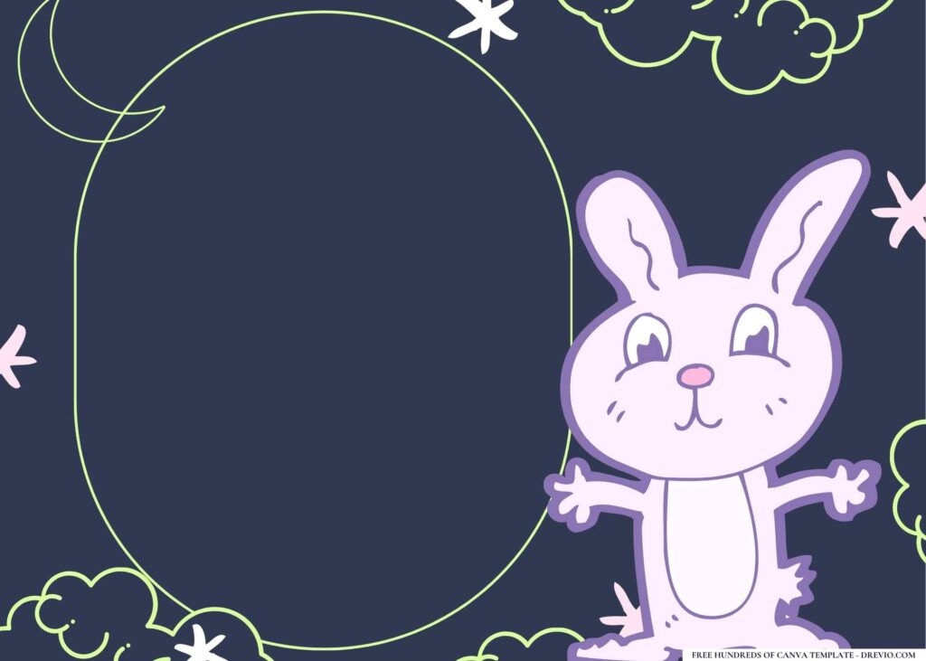 FREE Pajama party Birthday Canva Templates 14