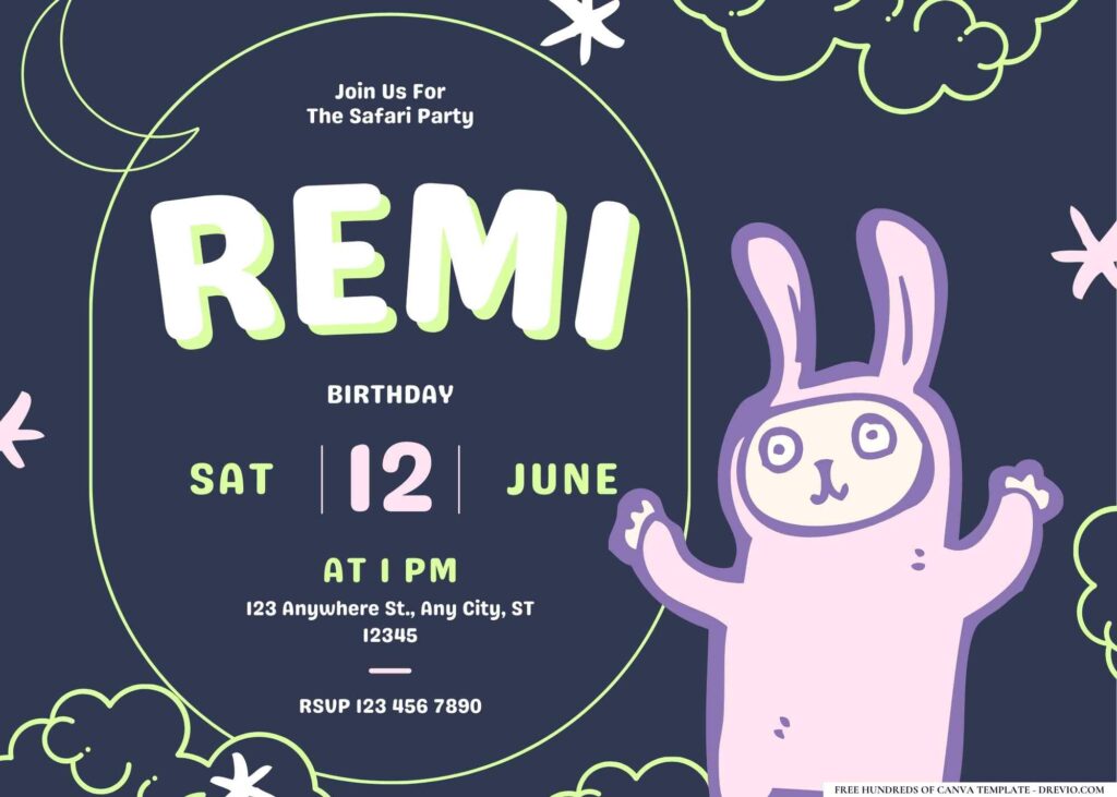 FREE Editable Pajama Party Birthday Invitation