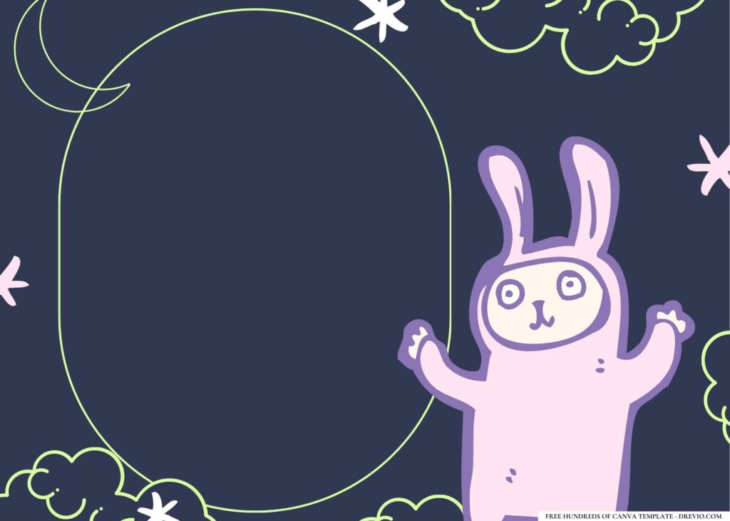 FREE Pajama party Birthday Canva Templates 6