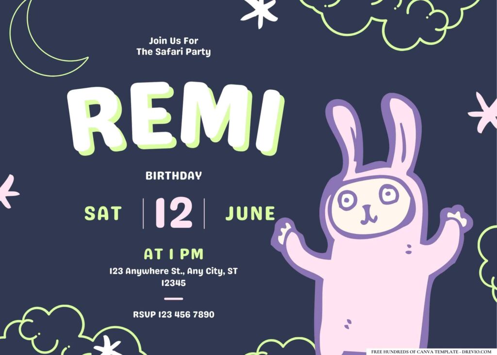 FREE Editable Pajama Party Birthday Invitation