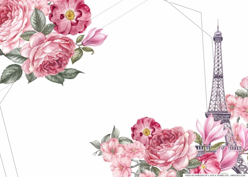 FREE Paris Birthday Canva Templates 14