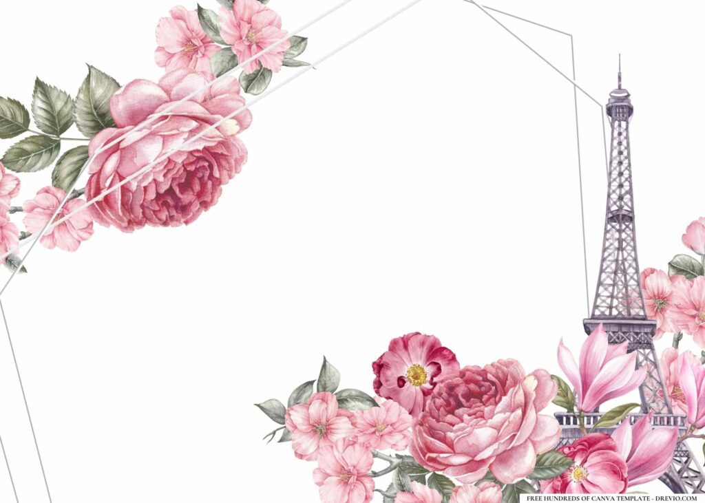 FREE Paris Birthday Canva Templates 2