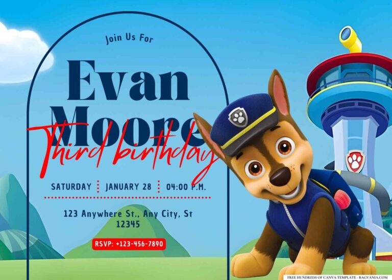 Paw Patrol Puppies Birthday Invitation