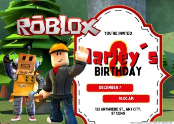 Free Roblox Birthday Invitation Templates