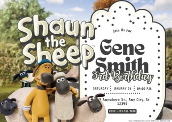 FREE Editable Shaun The Sheep Birthday Invitation