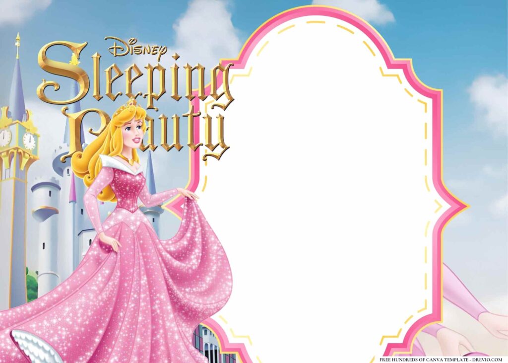 FREE Sleeping Beauty Birthday Canva Templates 10