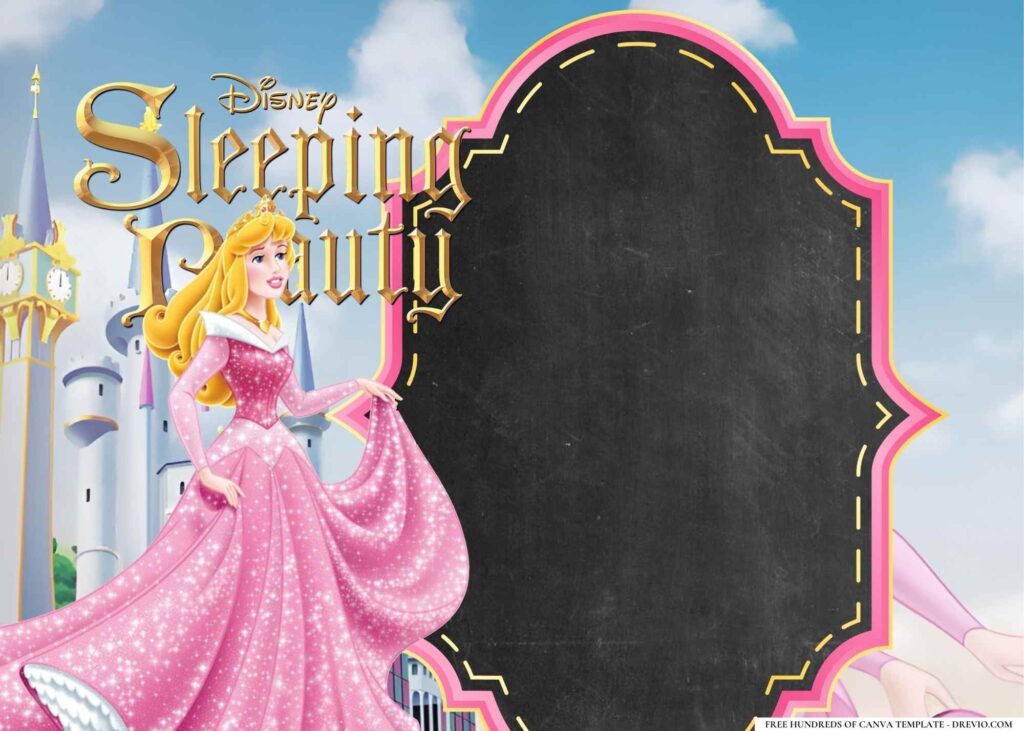 FREE Sleeping Beauty Birthday Canva Templates 12