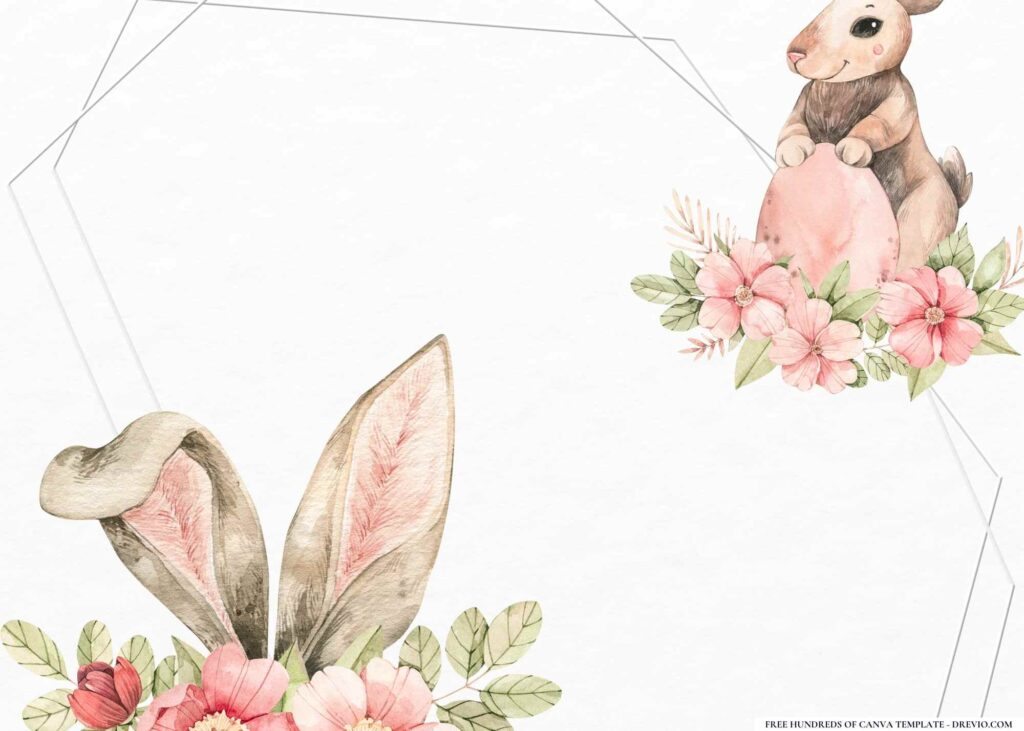 FREE Spring Easter Birthday Canva Templates 10