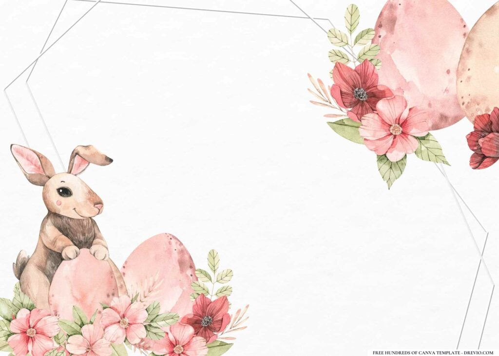 FREE Spring Easter Birthday Canva Templates 14