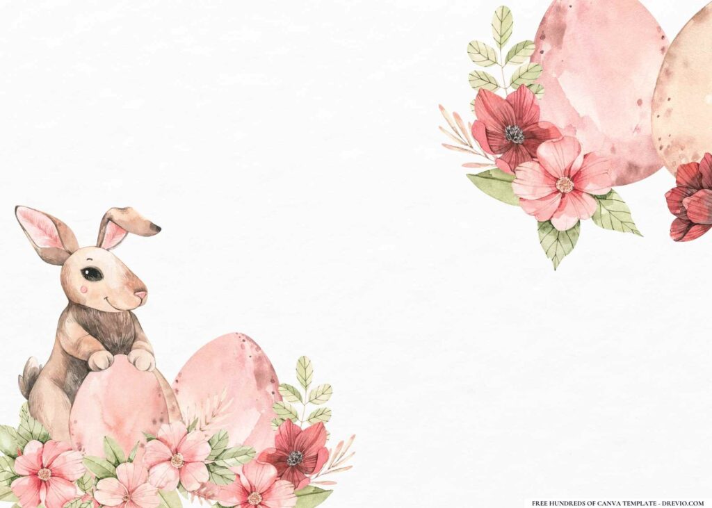 FREE Spring Easter Birthday Canva Templates 16