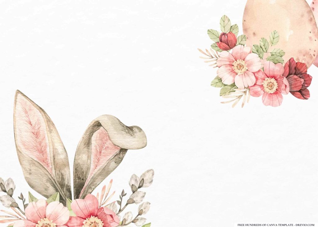 FREE Spring Easter Birthday Canva Templates 4