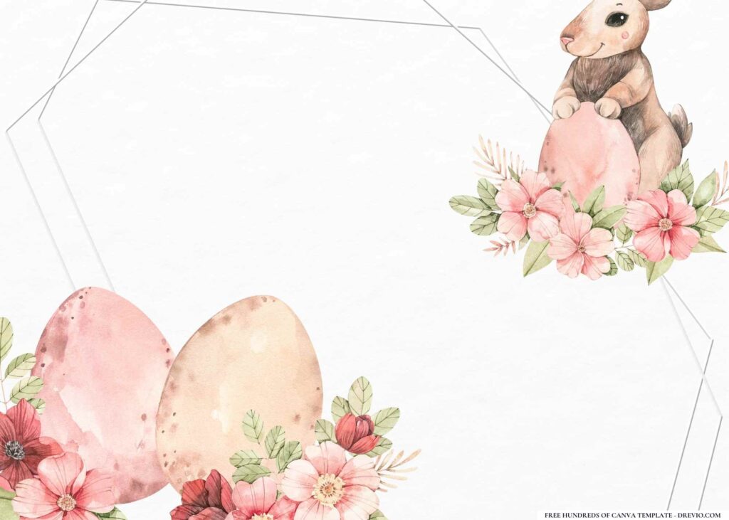 FREE Spring Easter Birthday Canva Templates 6
