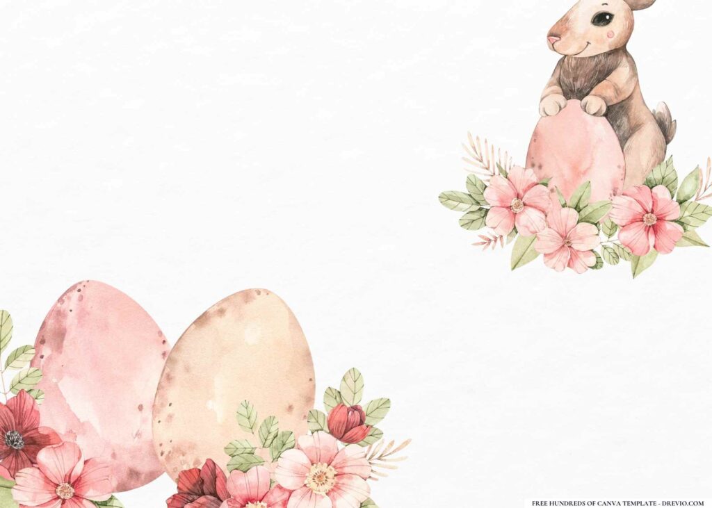 FREE Spring Easter Birthday Canva Templates 8