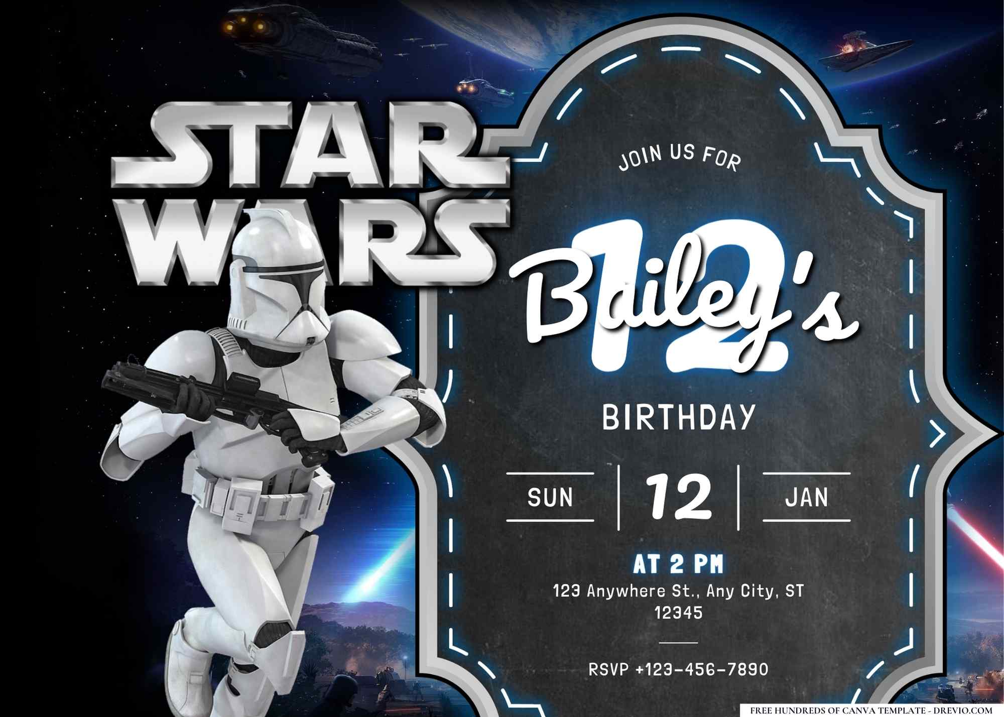 22+ Star Wars Birthday Invitation Templates