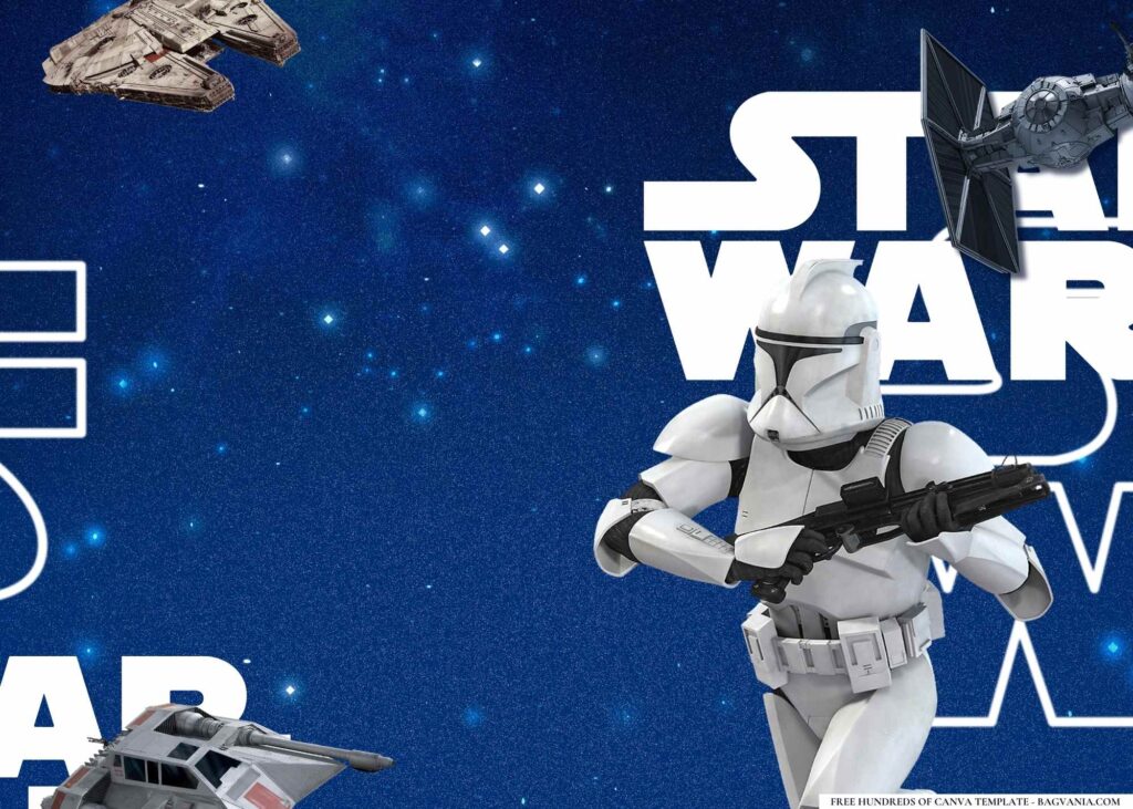 FREE Star Wars Galaxy Birthday Canva Templates 16