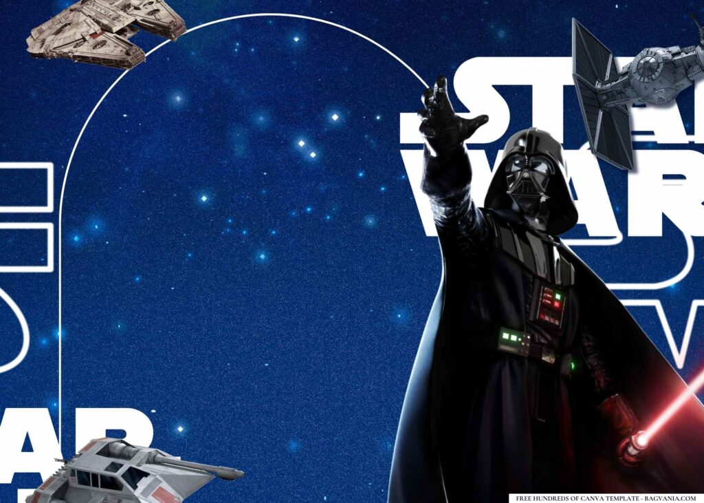 FREE Star Wars Galaxy Birthday Canva Templates 2