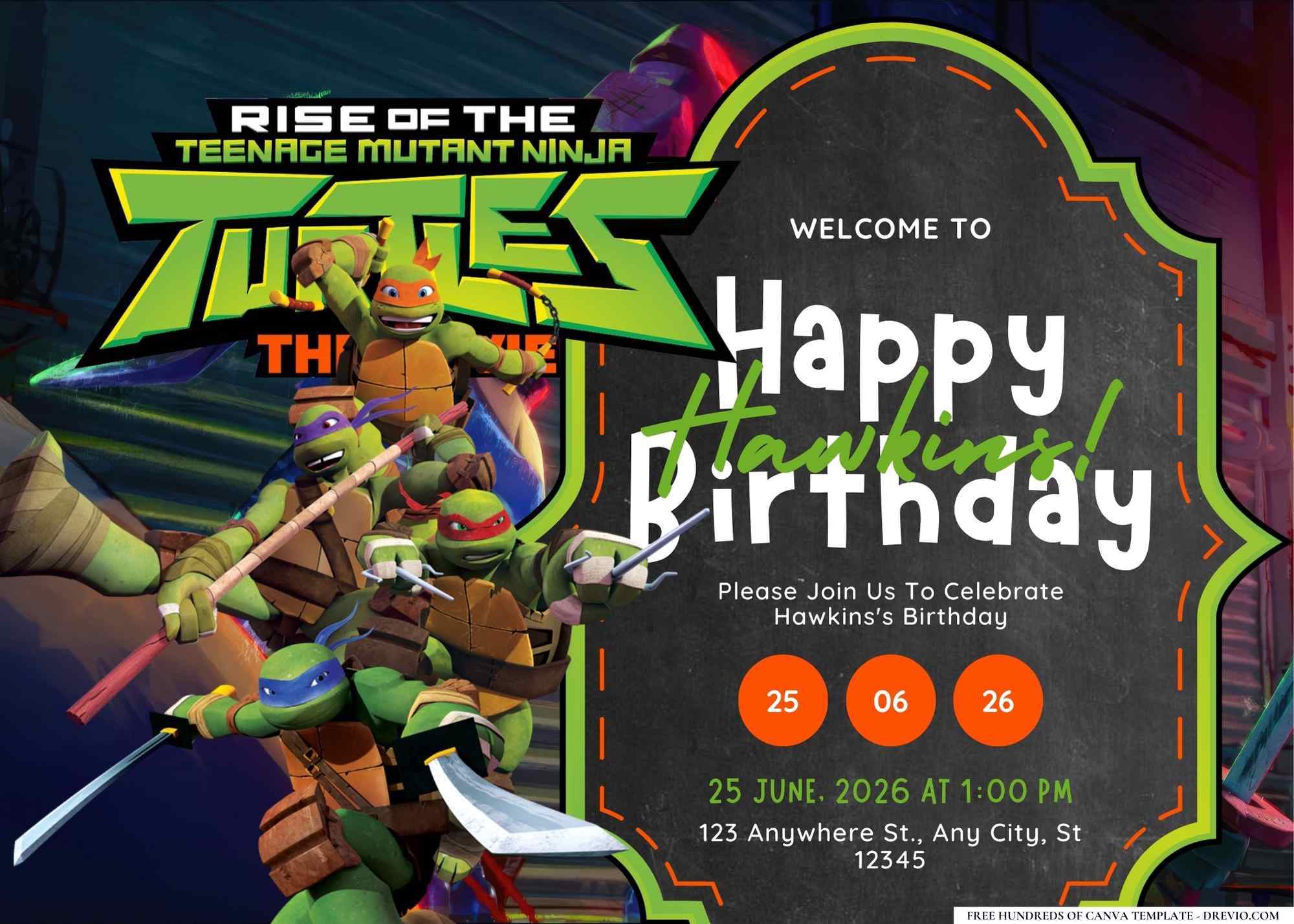 16+ Teenage Mutant Ninja Turtles Birthday Invitation Templates
