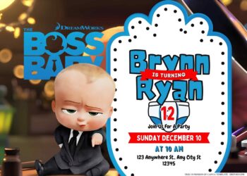 FREE Editable The Boss Baby Birthday Invitation