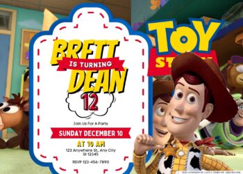 FREE Editable Toy Story 2 Birthday Invitation