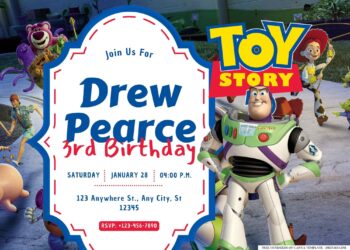 FREE Editable Toy Story 3 Birthday Invitation
