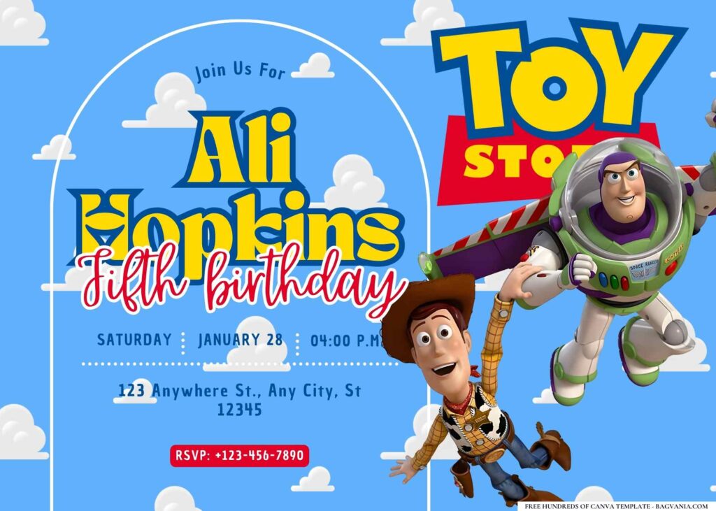 FREE Editable Toy Story Adventure Birthday Invitation 