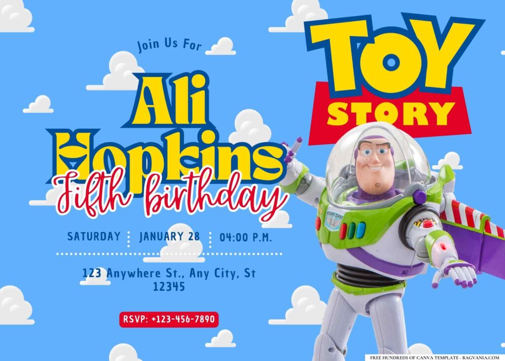 FREE Editable Toy Story Adventure Birthday Invitation 