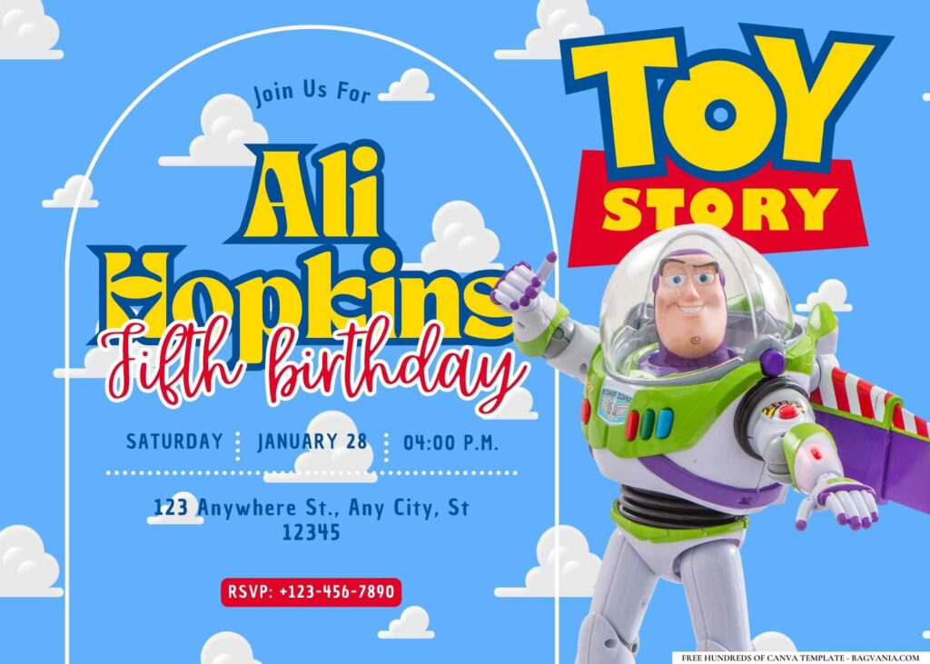 FREE Editable Toy Story Adventure Birthday Invitation 