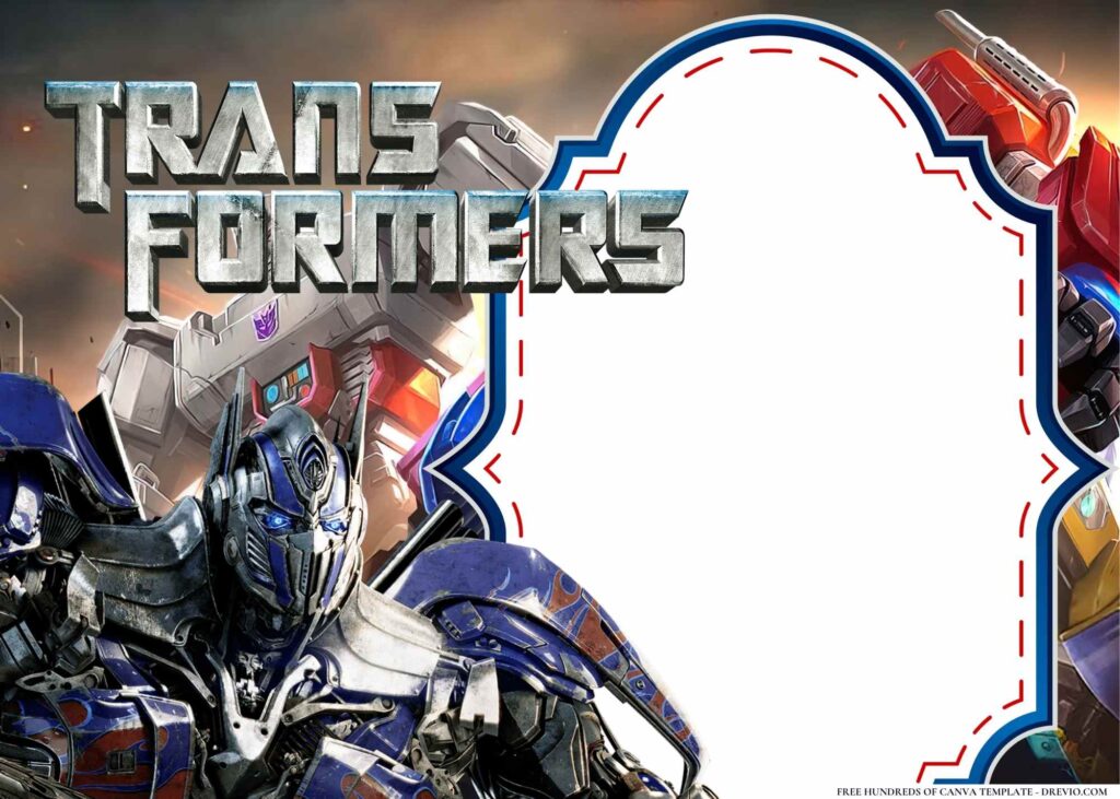 FREE Transformers Birthday Canva Templates 14