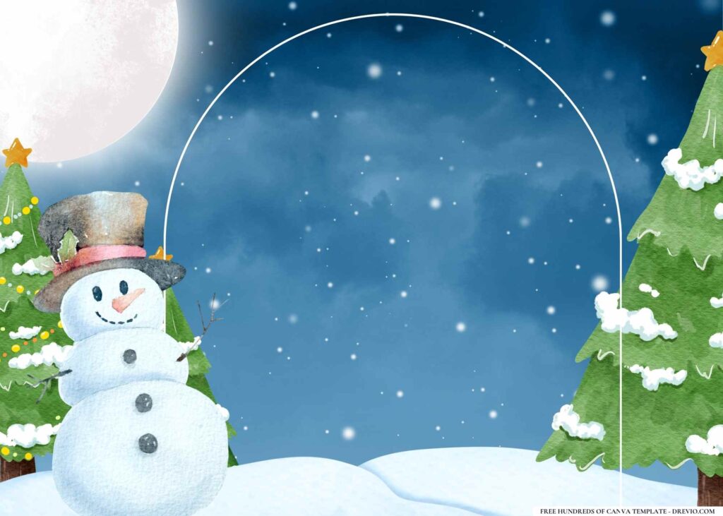 FREE Winter Wonderland Birthday Canva Templates 14 1
