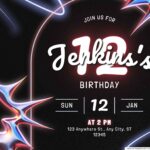 14+ Glow in the Dark Party Birthday Invitation Templates