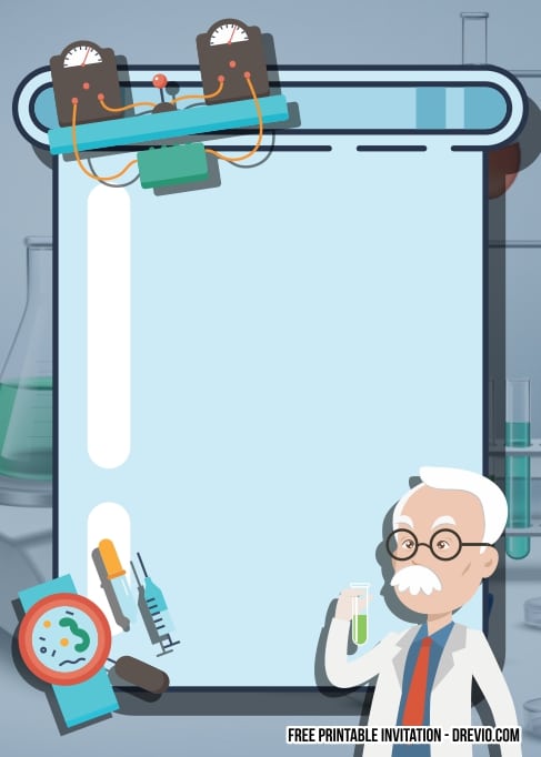 FREE Editable Mad Scientist Birthday Invitation