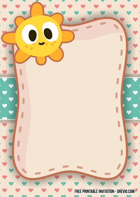FREE Editable My Little Sunshine Birthday Invitation
