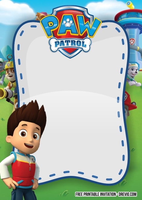 FREE Editable Paw Patrol Birthday Invitation