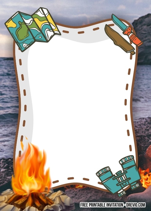 Bonfire Birthday Invitation