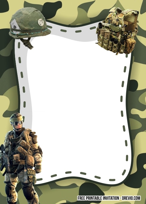 Camo Birthday Invitation